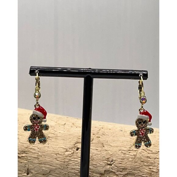 Kirks Folly Gingerbread Jingle Boy Earrings - Picture 6 of 8